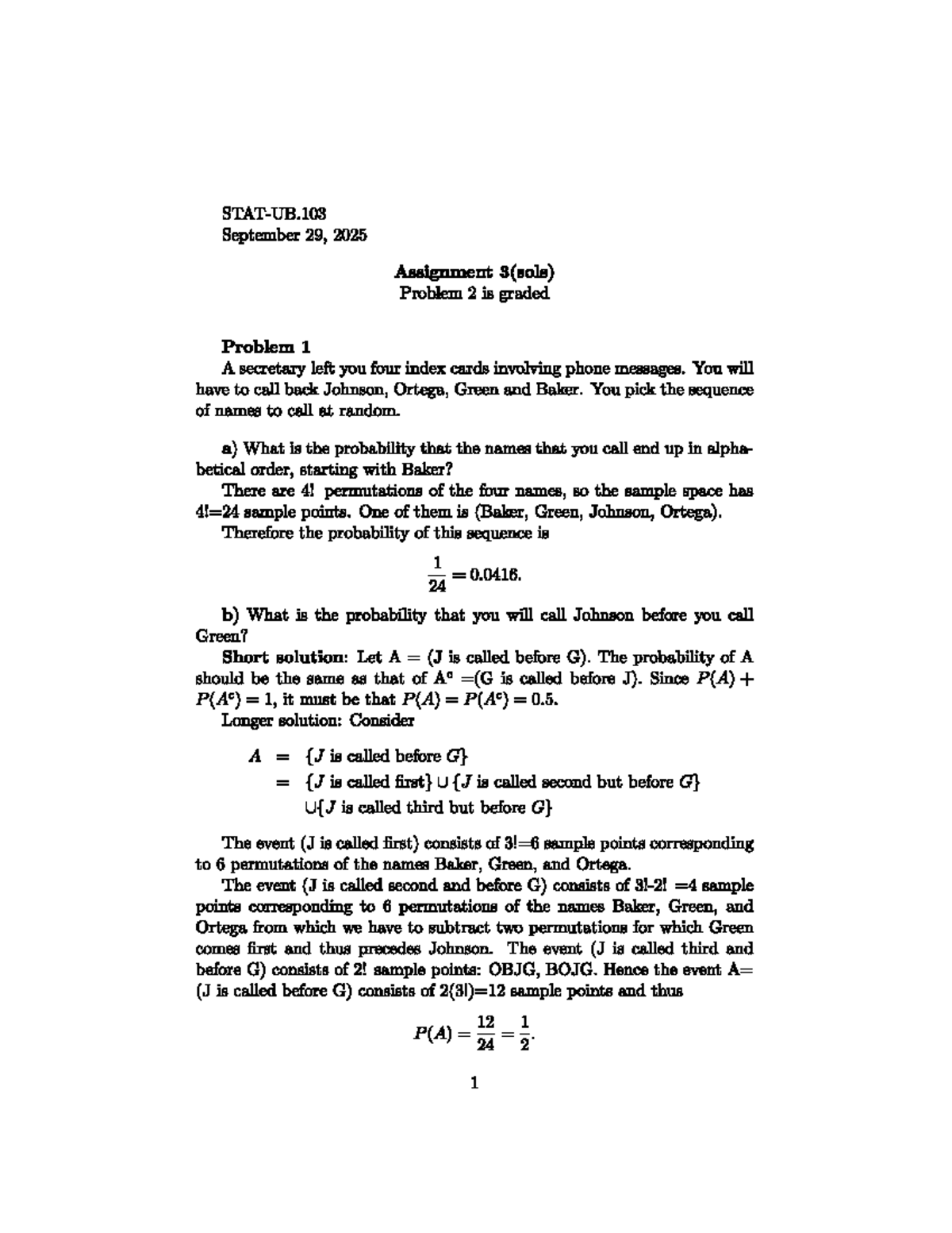 A3(sols) - Probability and Financial Assistance Analysis - Studocu
