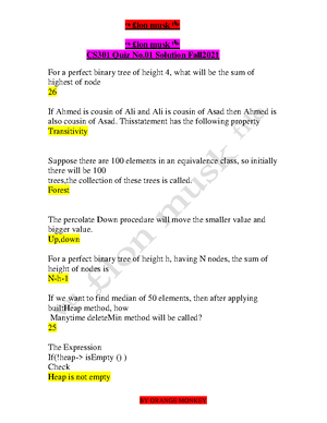 Cs304 quiz 2 by Smile😊mcs group - CS304 Quiz 2 Suppose derived class is ...