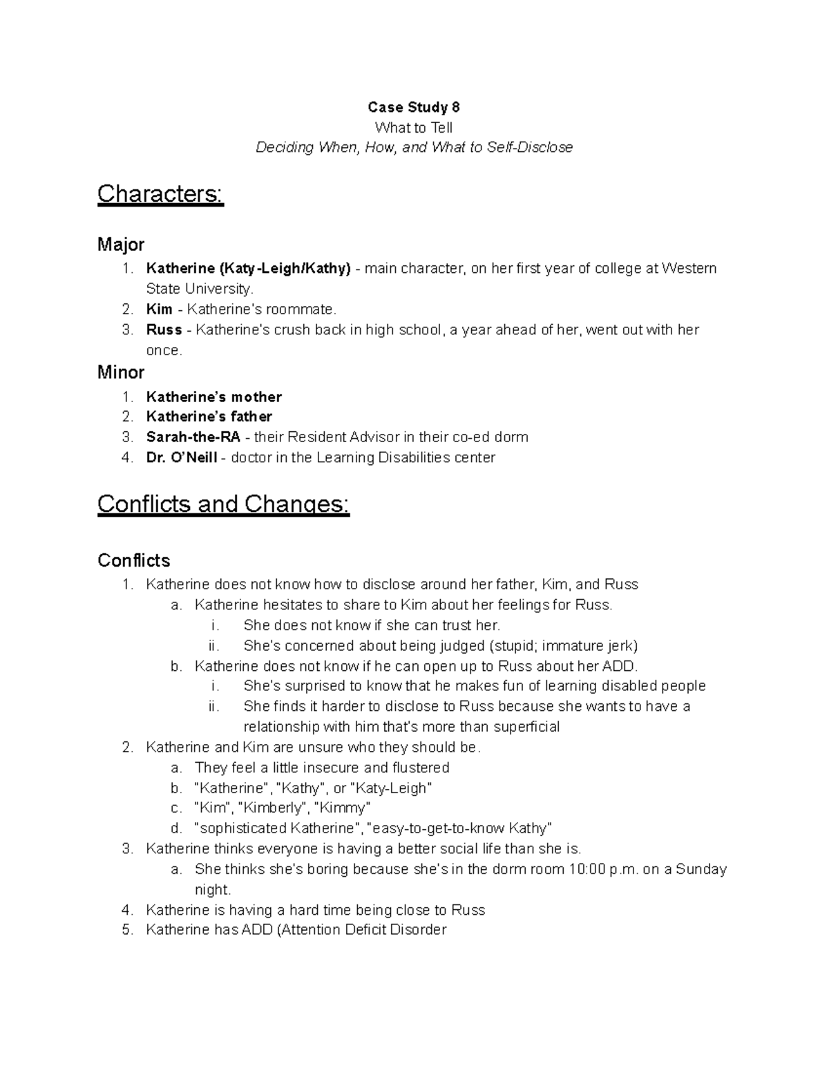Case Study 8 - Understanding Self-Disclosure and Personal Struggles ...