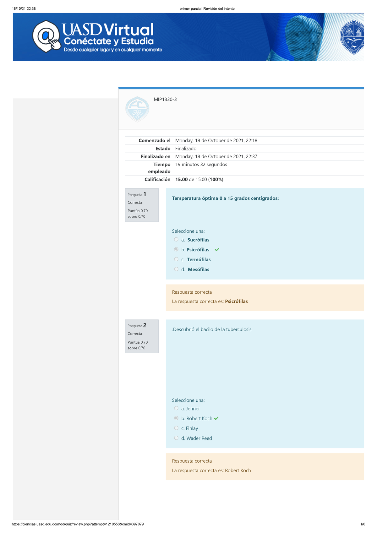 MIP1330 - Teoría del Primer Parcial de Microbiología: Preguntas y Respuestas - Document Preview