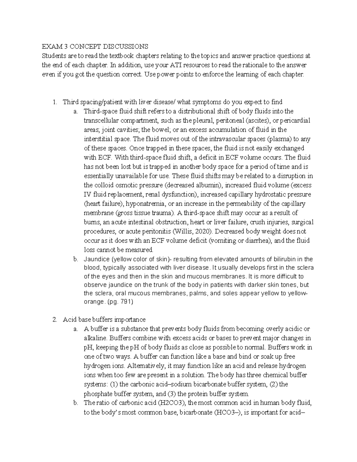 Essentials NURS 101 Exam 3 Study Guide: Key Concepts & Discussions ...