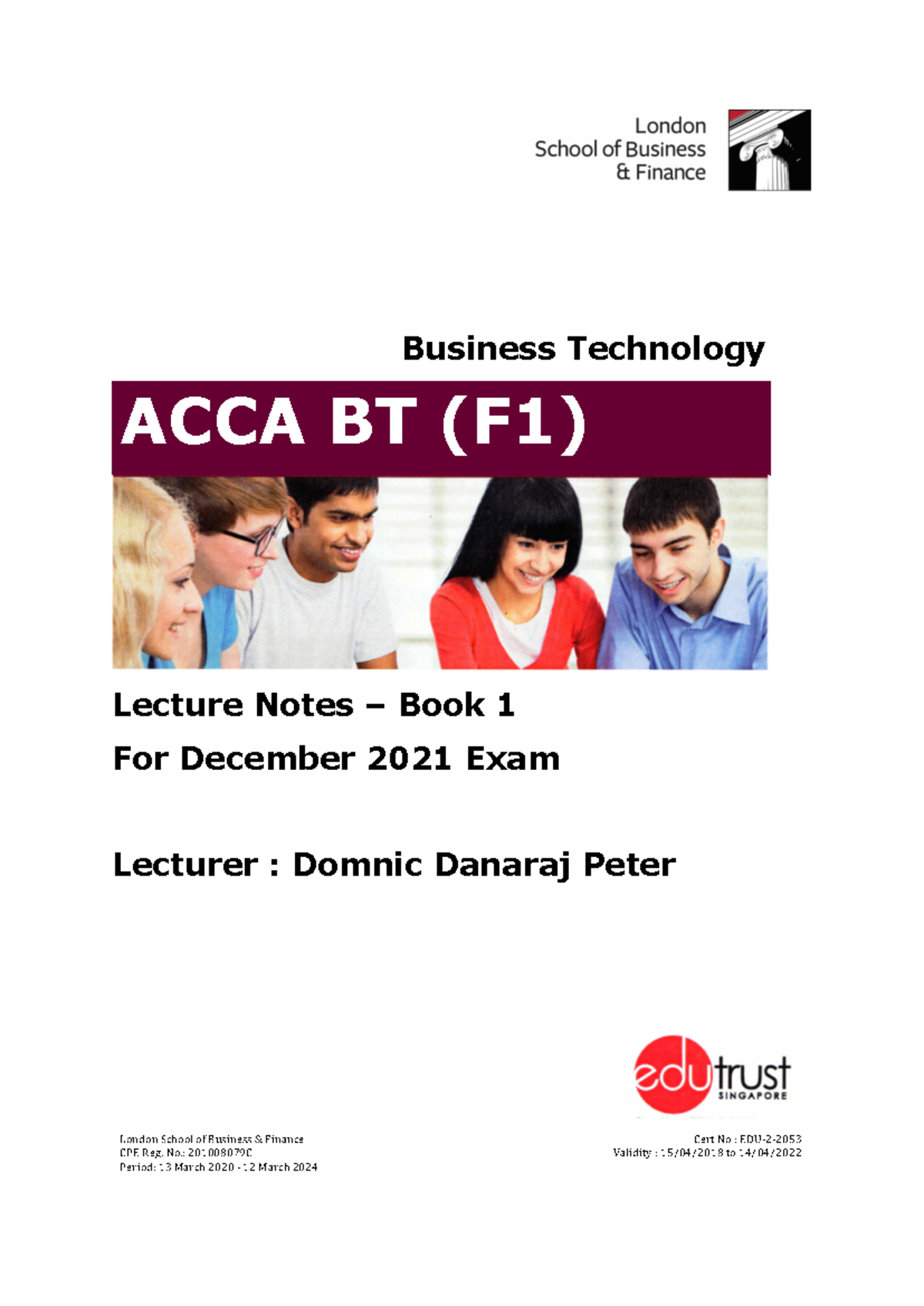 ACCA BT Grp A and Grp 1 (Domnic) Lecture Note Jul 2021 (Final ...