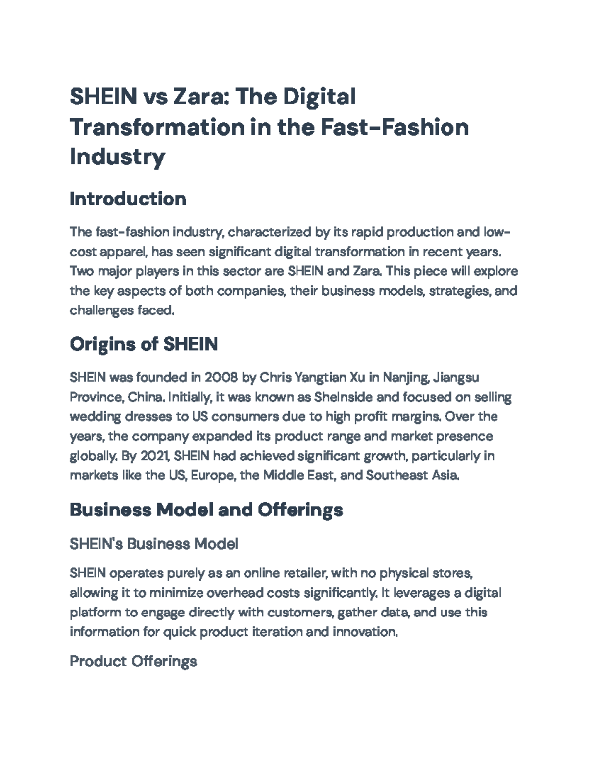 SHEIN vs Zara: Analyzing Digital Transformation in Fast Fashion ...