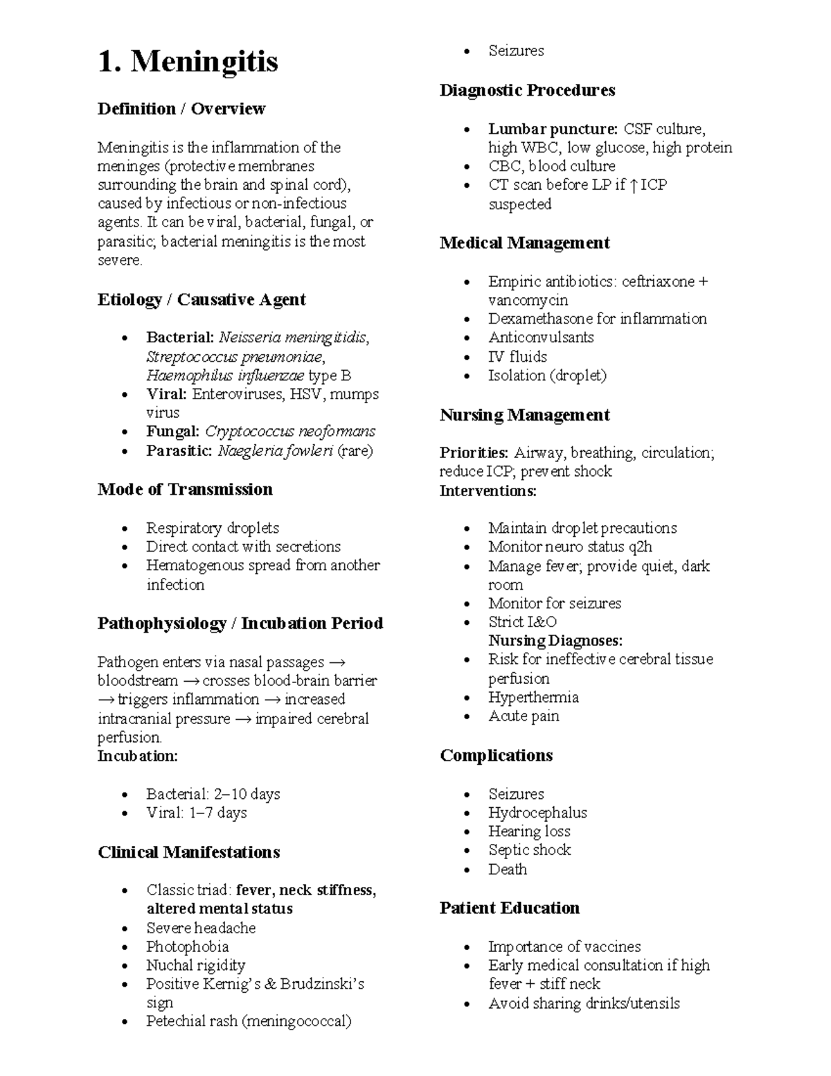 Oral-Revalida Practice Material: Infectious Diseases Overview - Studocu