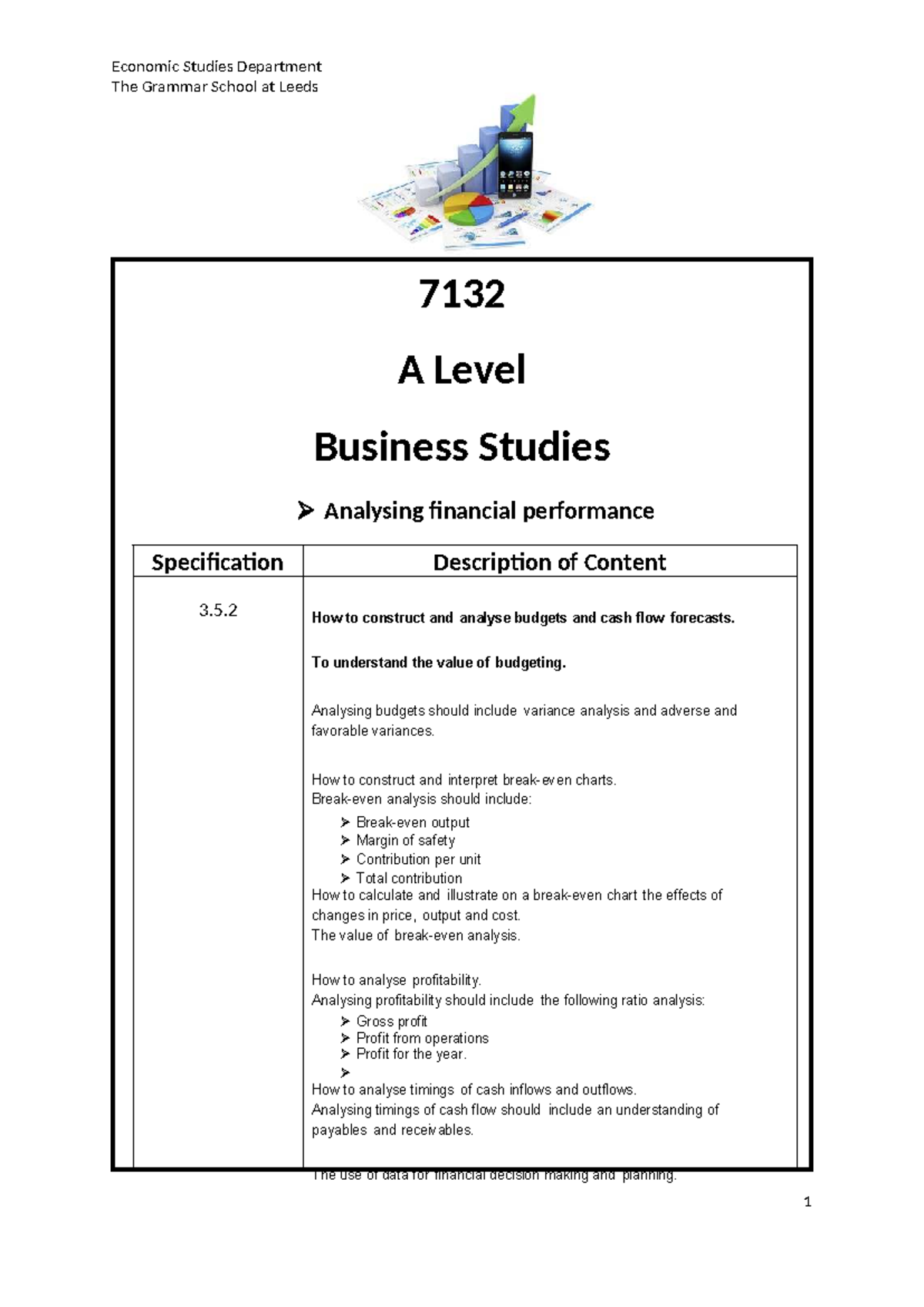 Cash Flow & Budgeting Analysis Study Notes - A Level Business 7132 ...