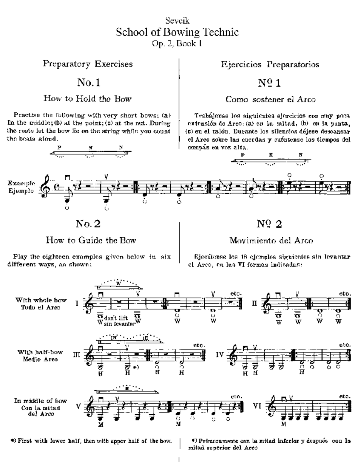 Sevcik Op. 2, Book 1: Preparatory Bowing Exercises for Violin - Studocu