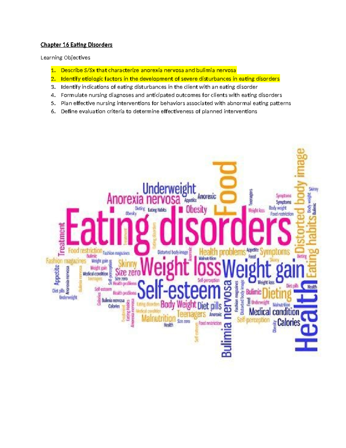 Chapter 16: Eating Disorders - Key Concepts & NCLEX Prep Questions ...