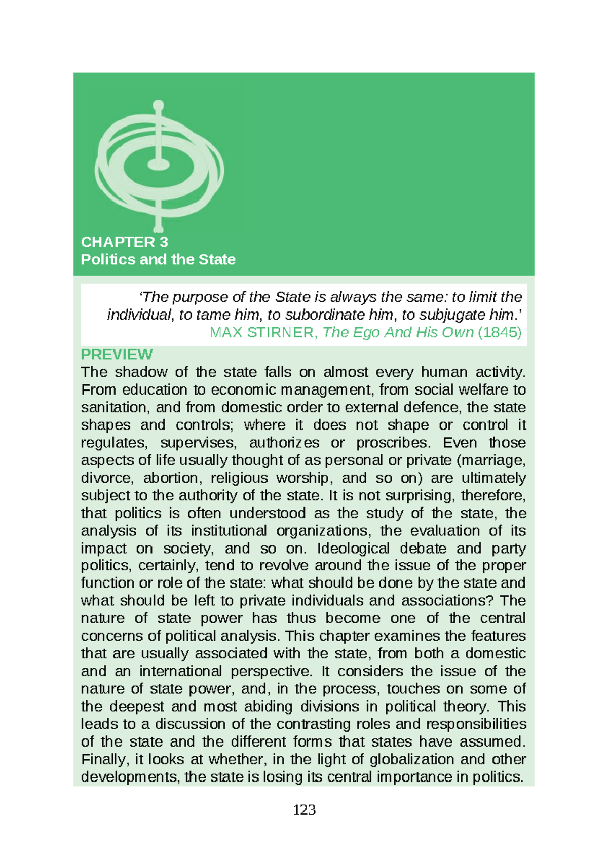 Heywood Politics Chapter 3: Understanding the State and Power - Studocu