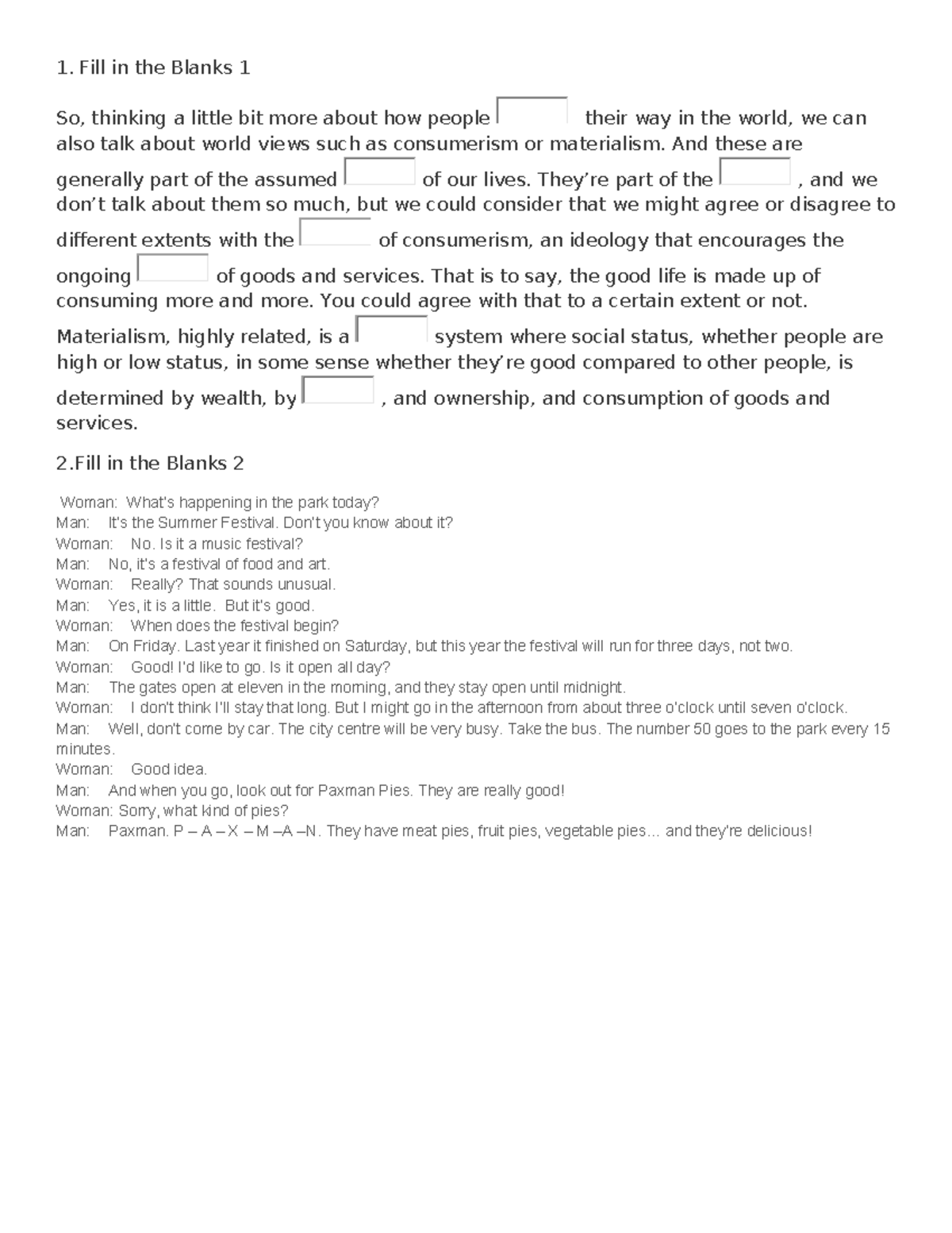 Fill in the Blanks Exercise - CYCGCCC - Studocu