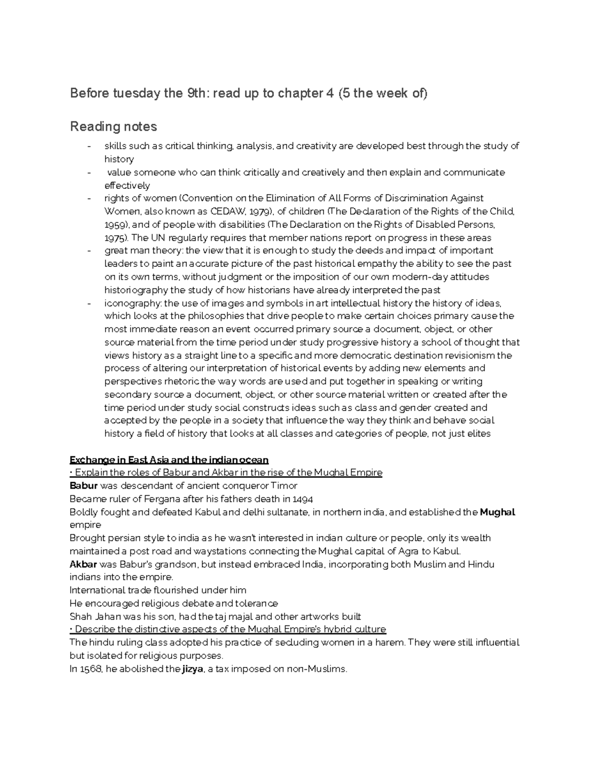 WH Textbook Notes: Key Concepts from Chapters 1-4 - Studocu