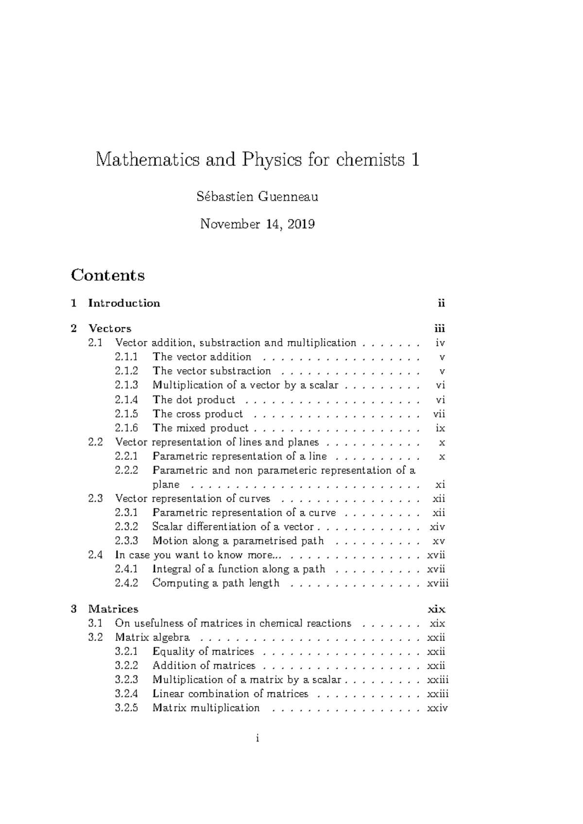 Matrices notes MP1 - Mathematics and Physics for chemists 1 Sébastien ...