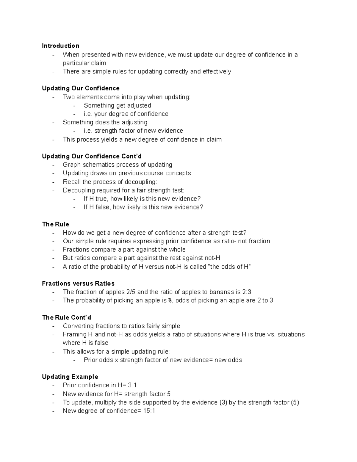 LRP Chapter 8 Updating - These are notes from the website Top Hat ...