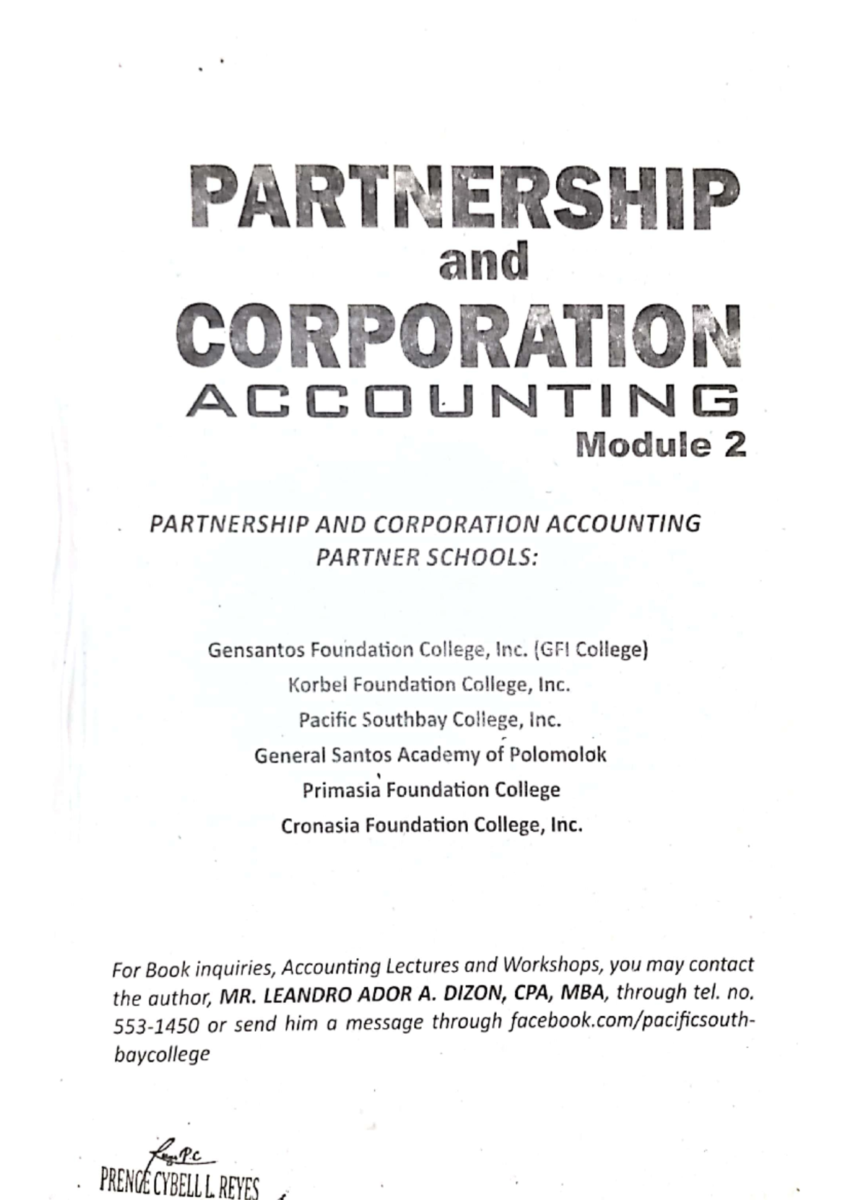 Partnership and Corporation Accounting (ACCT 101) - Module 2 Overview ...