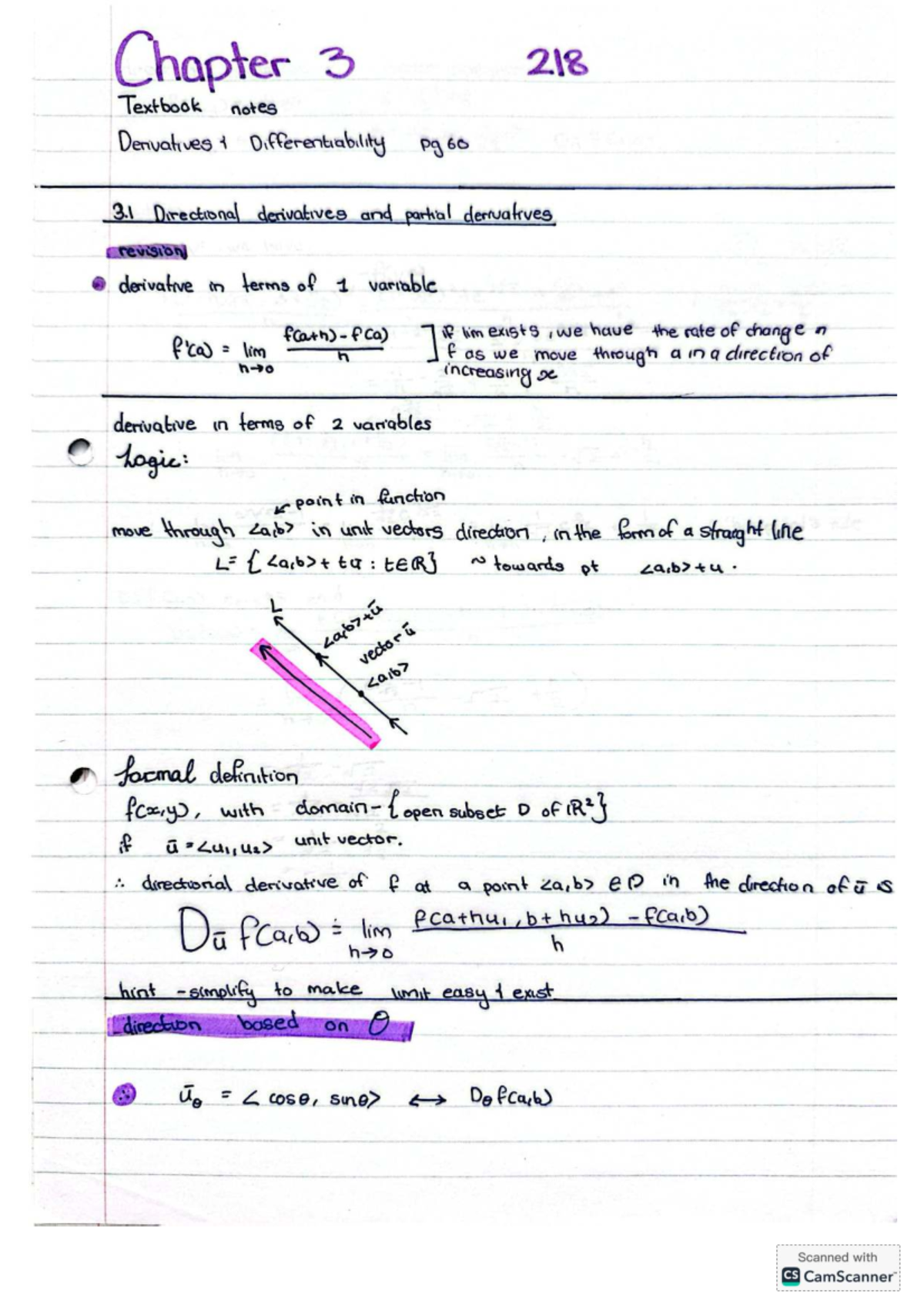Chapter 3.1: Derivatives & Differentiability Notes (2118) - Studocu