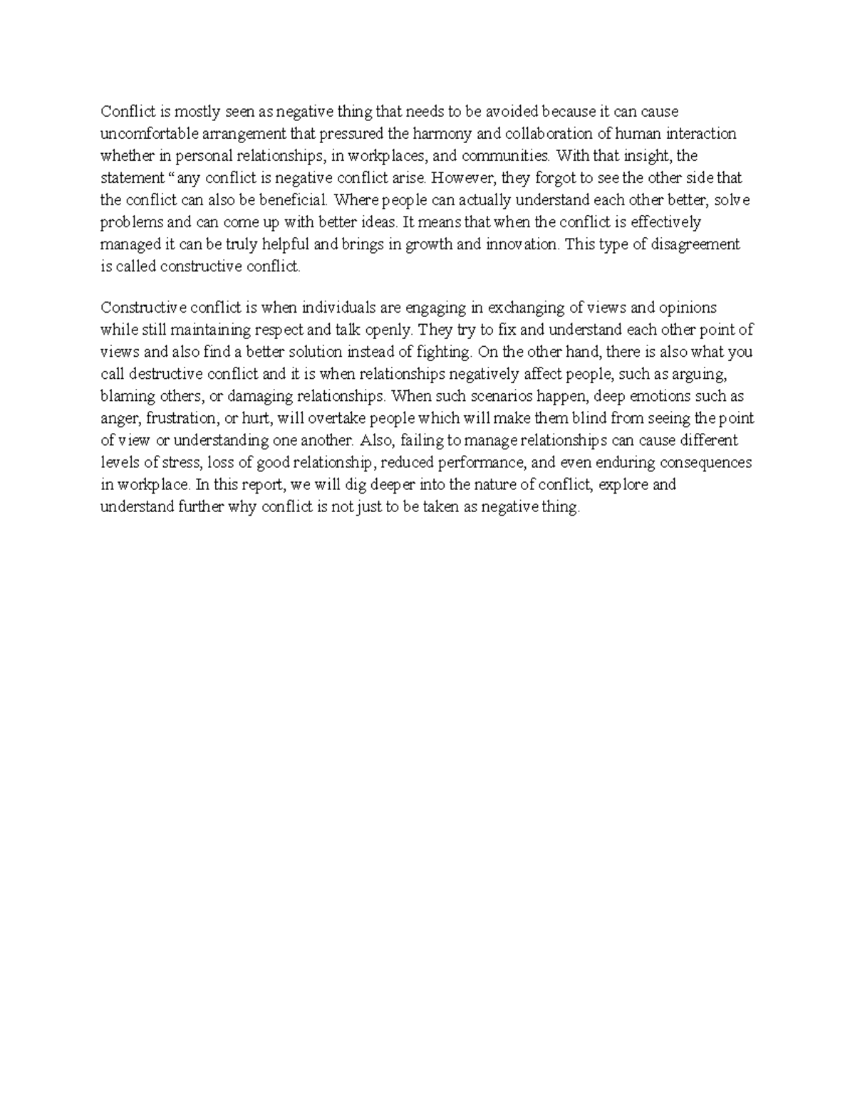Understanding Conflict: The Balance of Constructive and Destructive ...