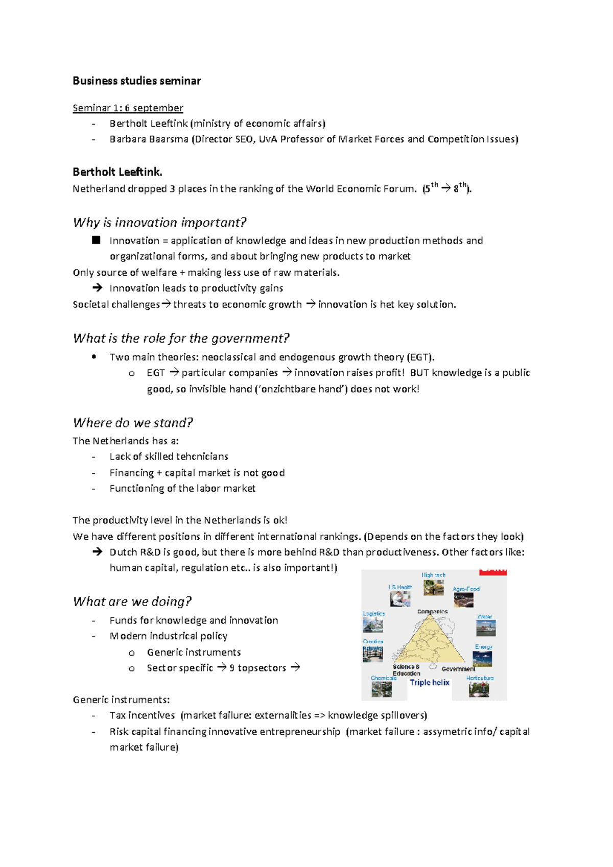 International Business Context: Lecture 1 Notes on Innovation and ...