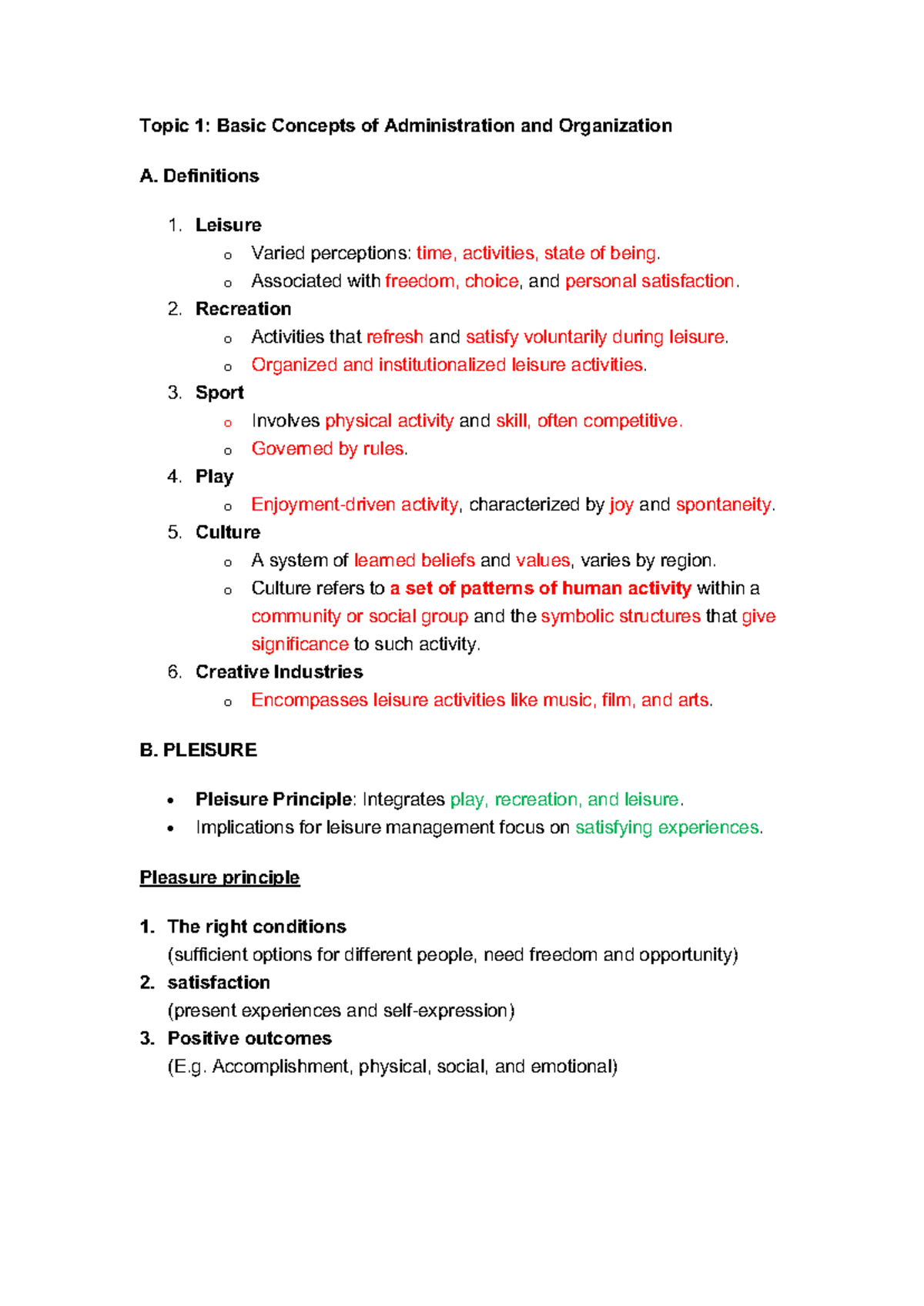 SPRS2504 Lesson 1 - Basic Concepts of Administration and Organization ...