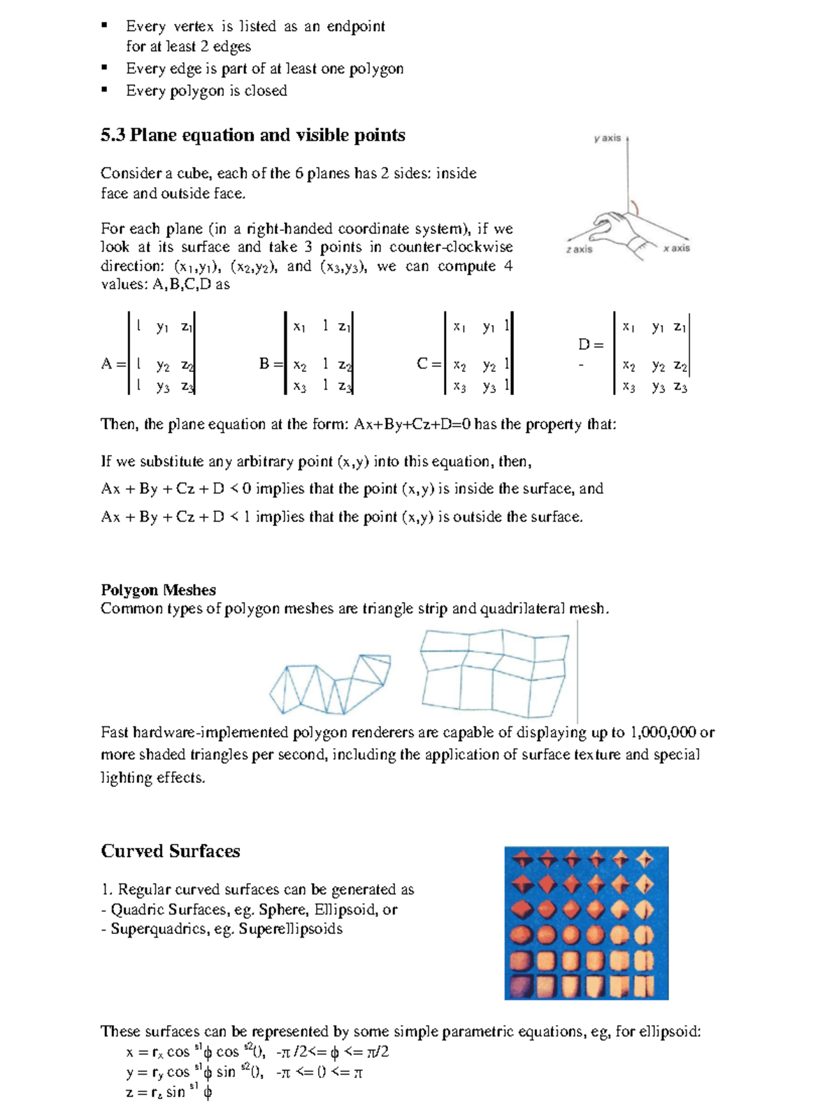 Computer-Graphics U5 - Lecture notes 1 - Every vertex is listed as an ...