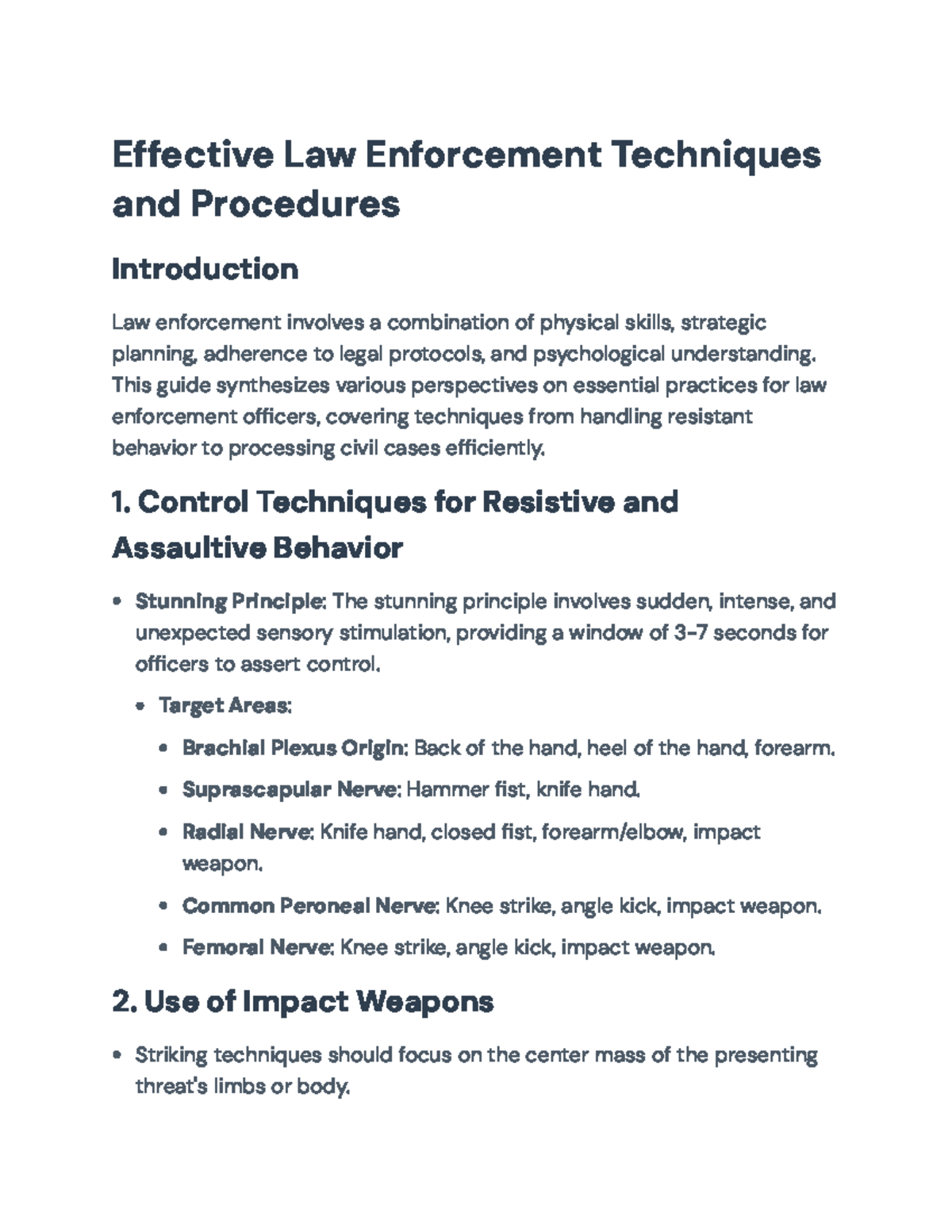 Effective Law Enforcement Techniques and Procedures Guide: Best ...
