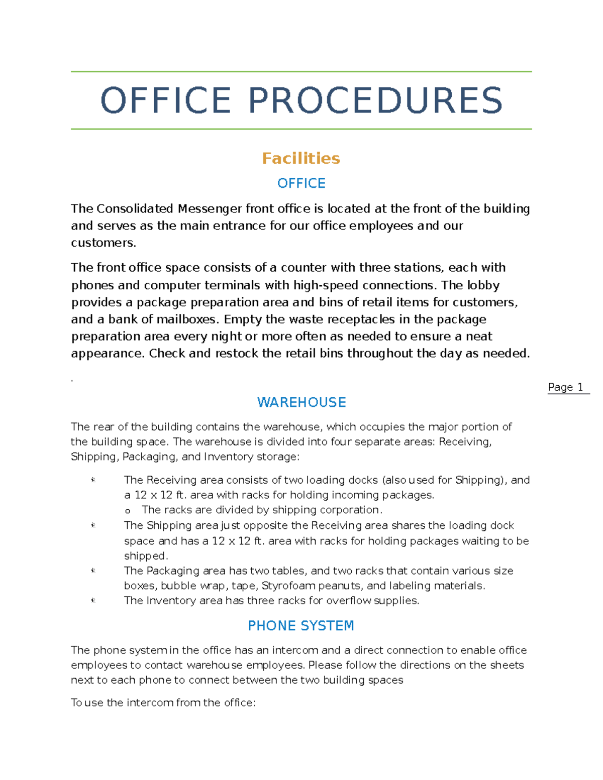 Office Procedures and Systems Overview - MOS - Studocu