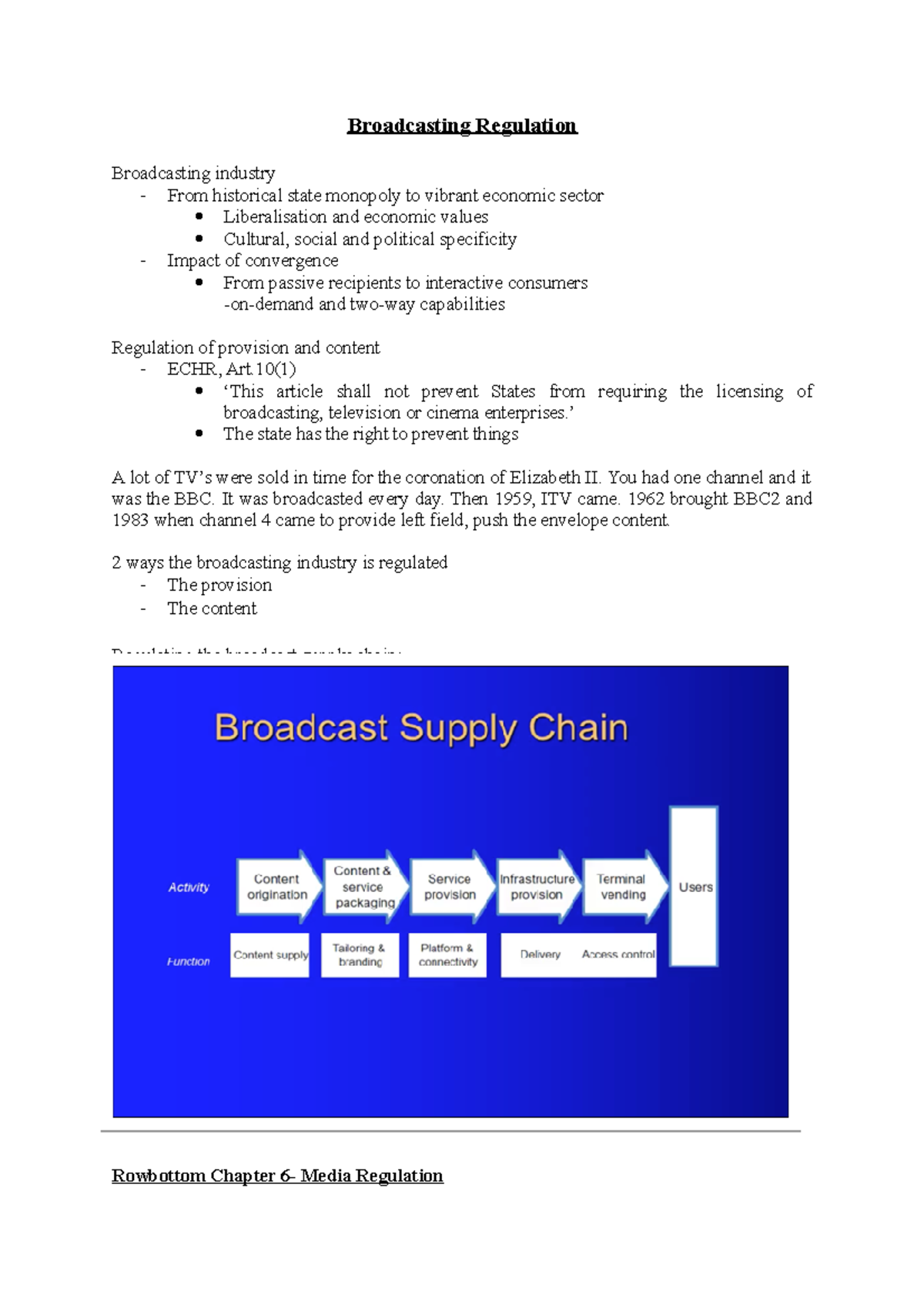 Broadcasting Regulation - Broadcasting Regulation Broadcasting industry ...