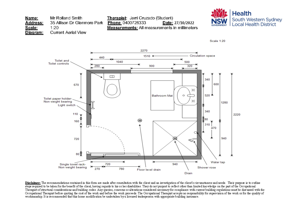 Final Home Modification Recommendations for Accessibility Adjustments ...
