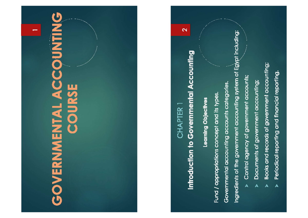 Lec.2 G3 Gov. Accounting 1 - Audit accounting - Studocu