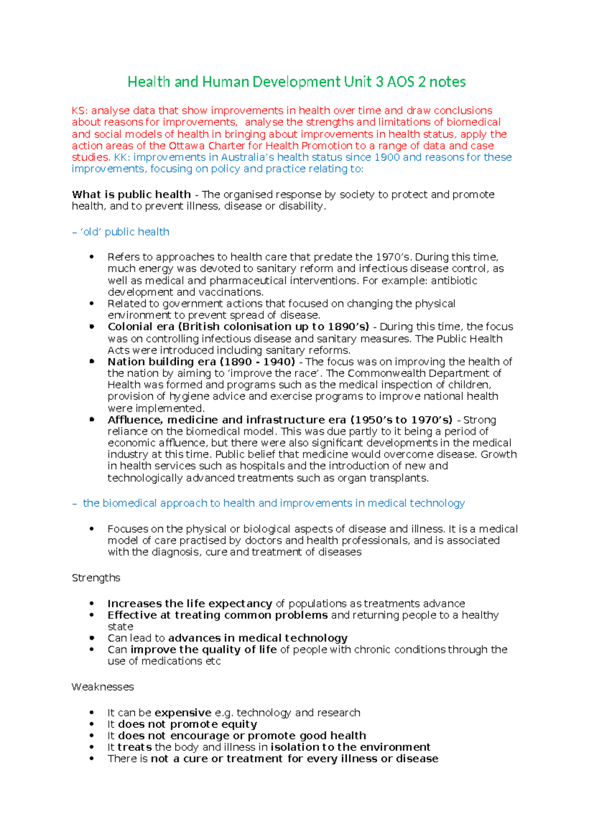 Health and Human Development Unit 3 AOS 2: Key Insights & Analysis ...