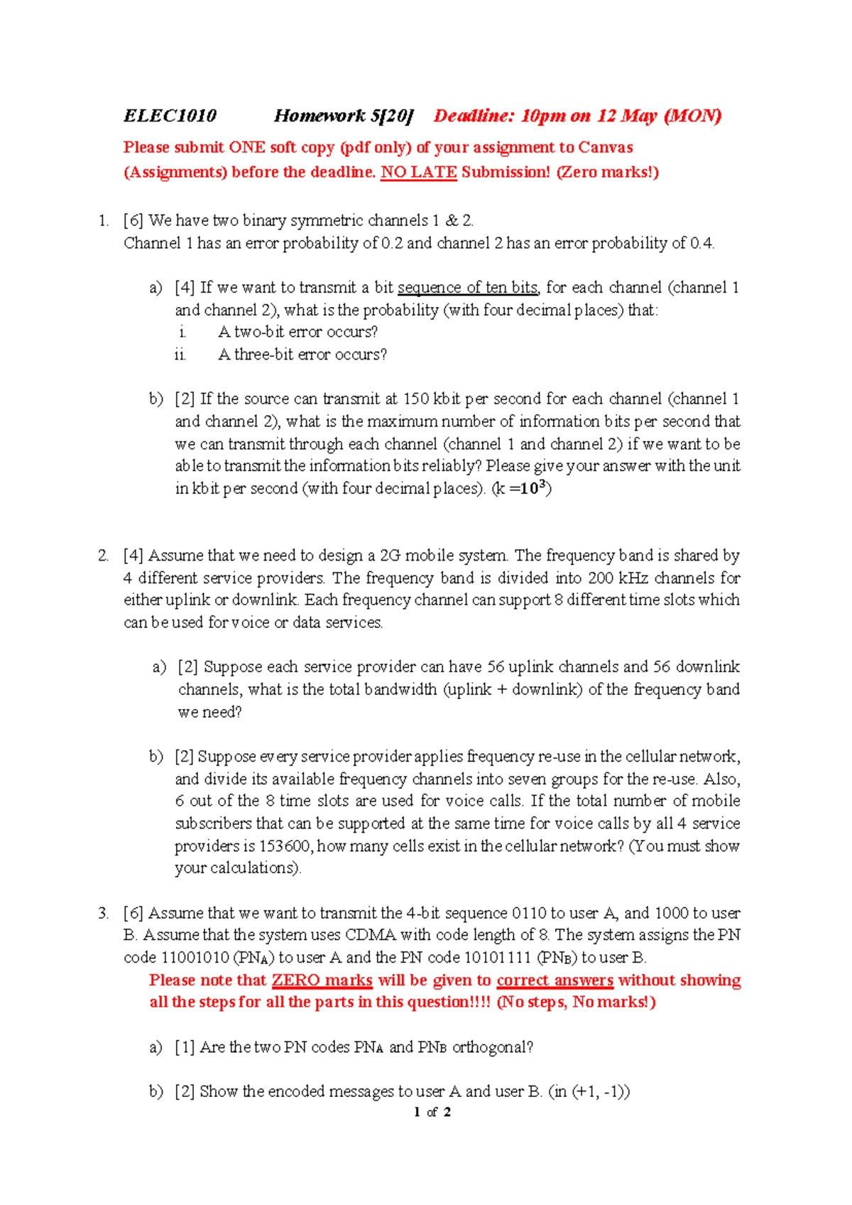 ELEC1010 Homework 4: Encoding and Huffman Coding Analysis - Studocu