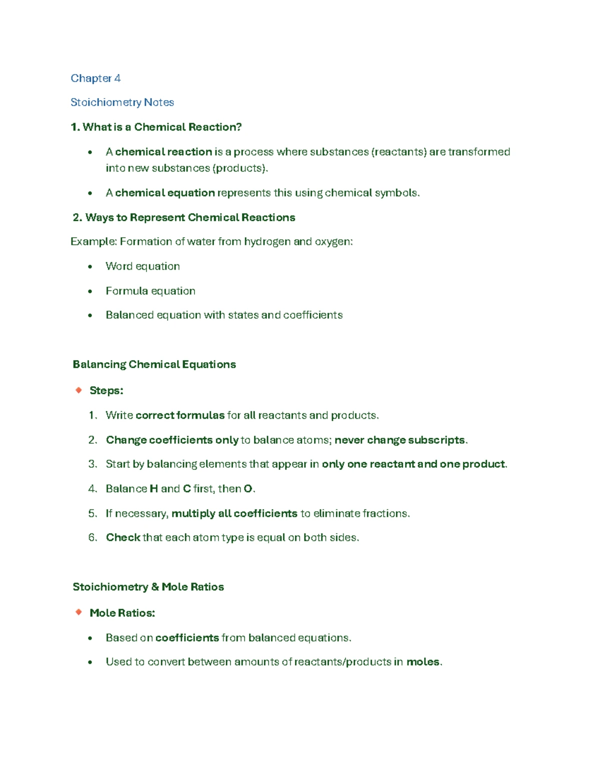 Chapter 4 Notes: Reactions in Aqueous Solutions and Electrolytes - Studocu