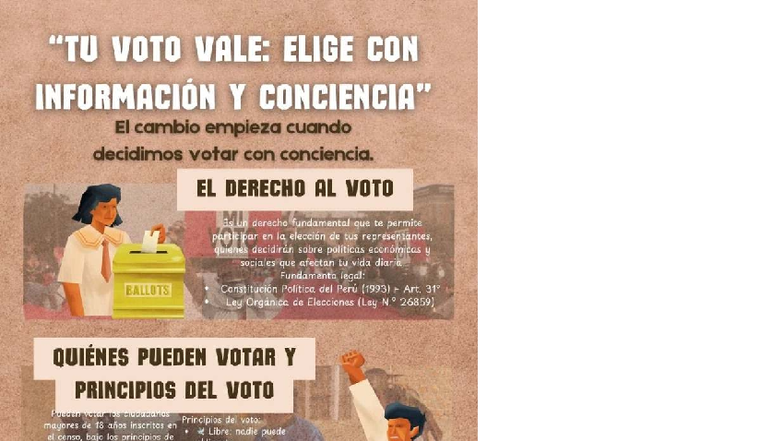 VOTO VALE: DERECHO AL VOTO Y SU IMPORTANCIA EN PERÚ - Studocu