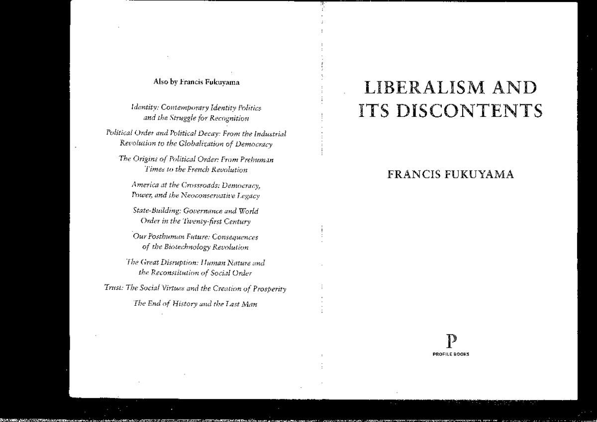 Liberalism and Its Discontents: Modern Challenges and Principles ...