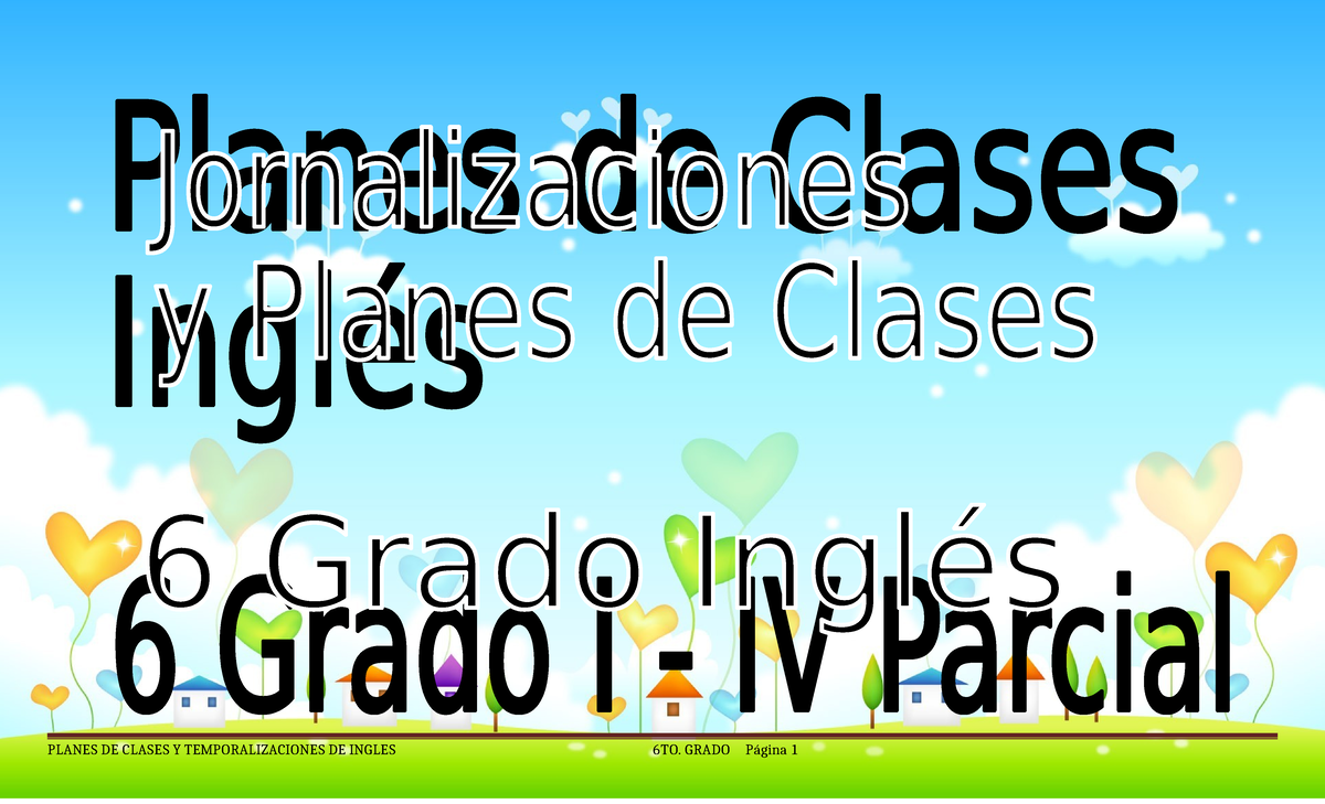Jornalización y Planes de Clase - Inglés 6° - I, II, III Parcial - Studocu, image size:1200x729