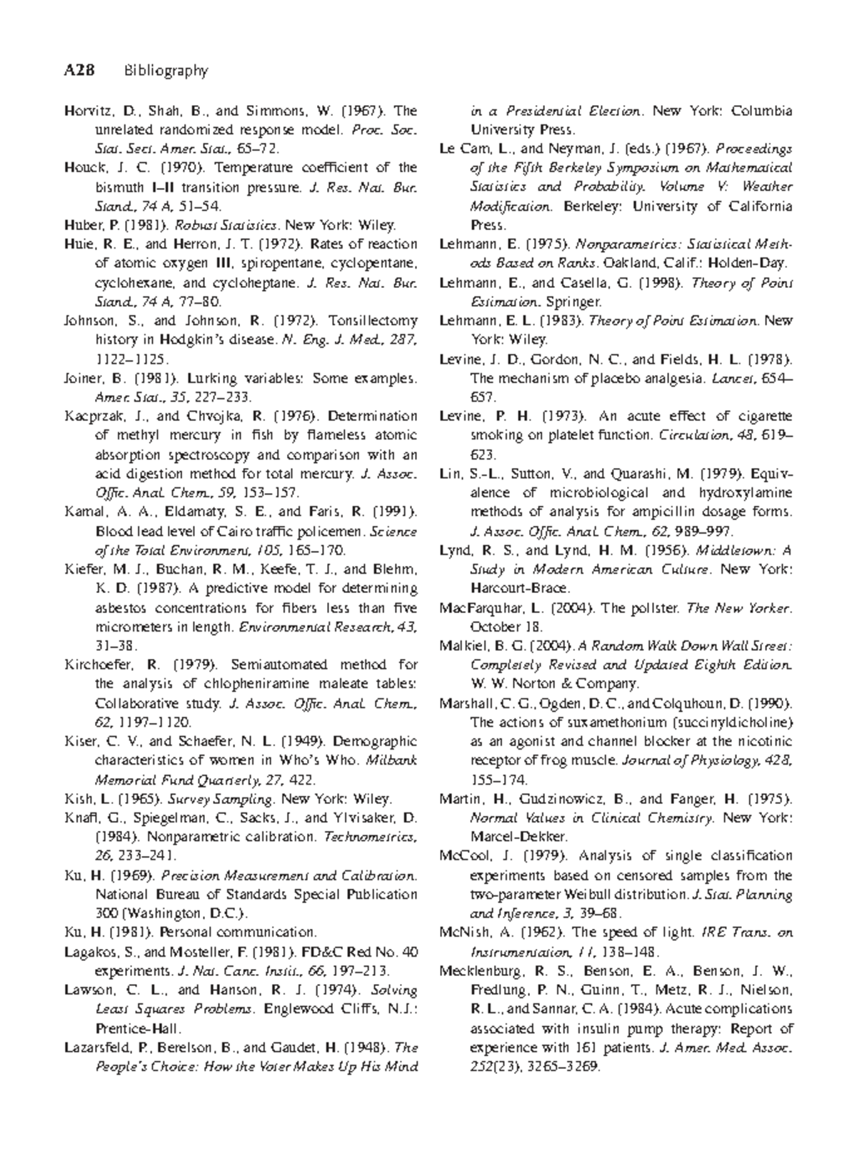 Mathematical Statistics and Data Analysis 3ed – Part 325 Bibliography ...