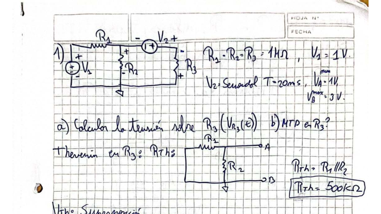Final Exam Notes: Circuit Analysis R1 R3 14n, V1 1V, V2 - Studocu