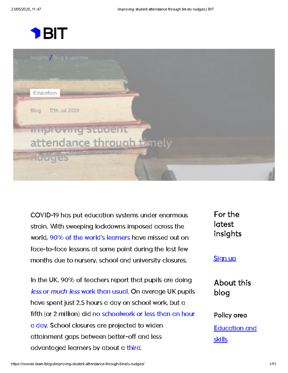 Improving Student Attendance: Insights from BIT Research - Studocu