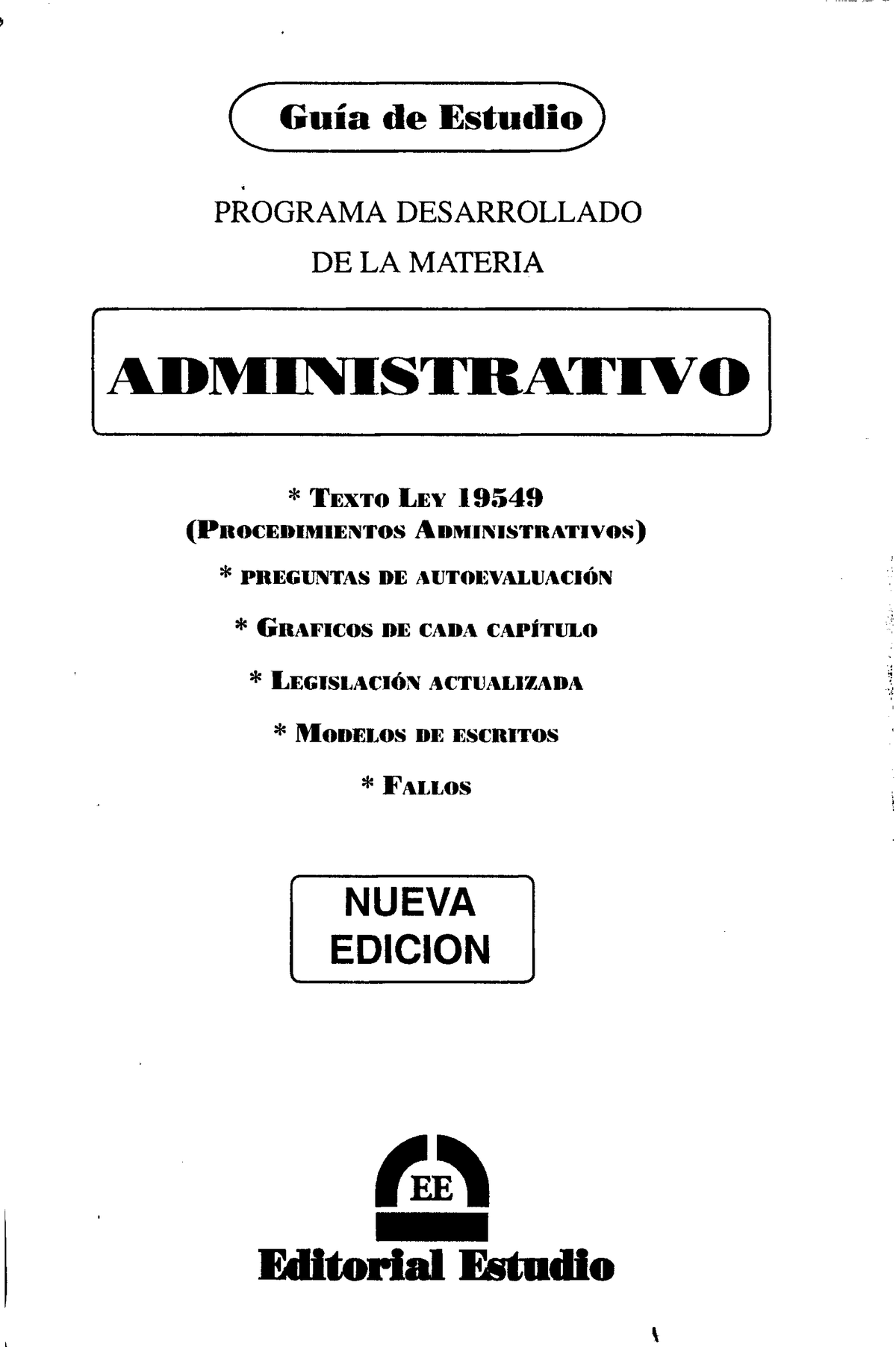 Guía de Estudio Administrativo - ADMEW 19549 - Nueva Edición - Studocu