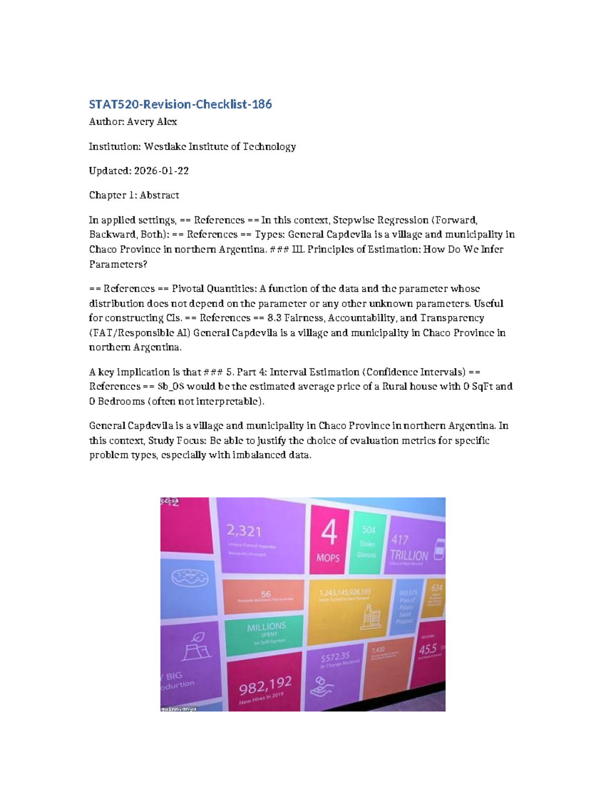 STAT520 Comprehensive Study Guide: Advanced Statistical Methods - Studocu