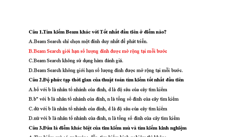 TTNT 3 - Tài liệu ôn tập về Tìm kiếm và Thuật toán - Studocu