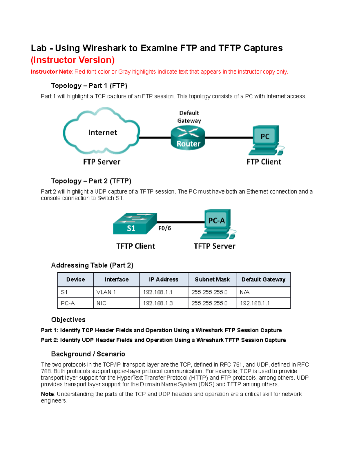 7.2.4.3 Lab: Analyzing FTP & TFTP Captures Using Wireshark - ILM - Studocu