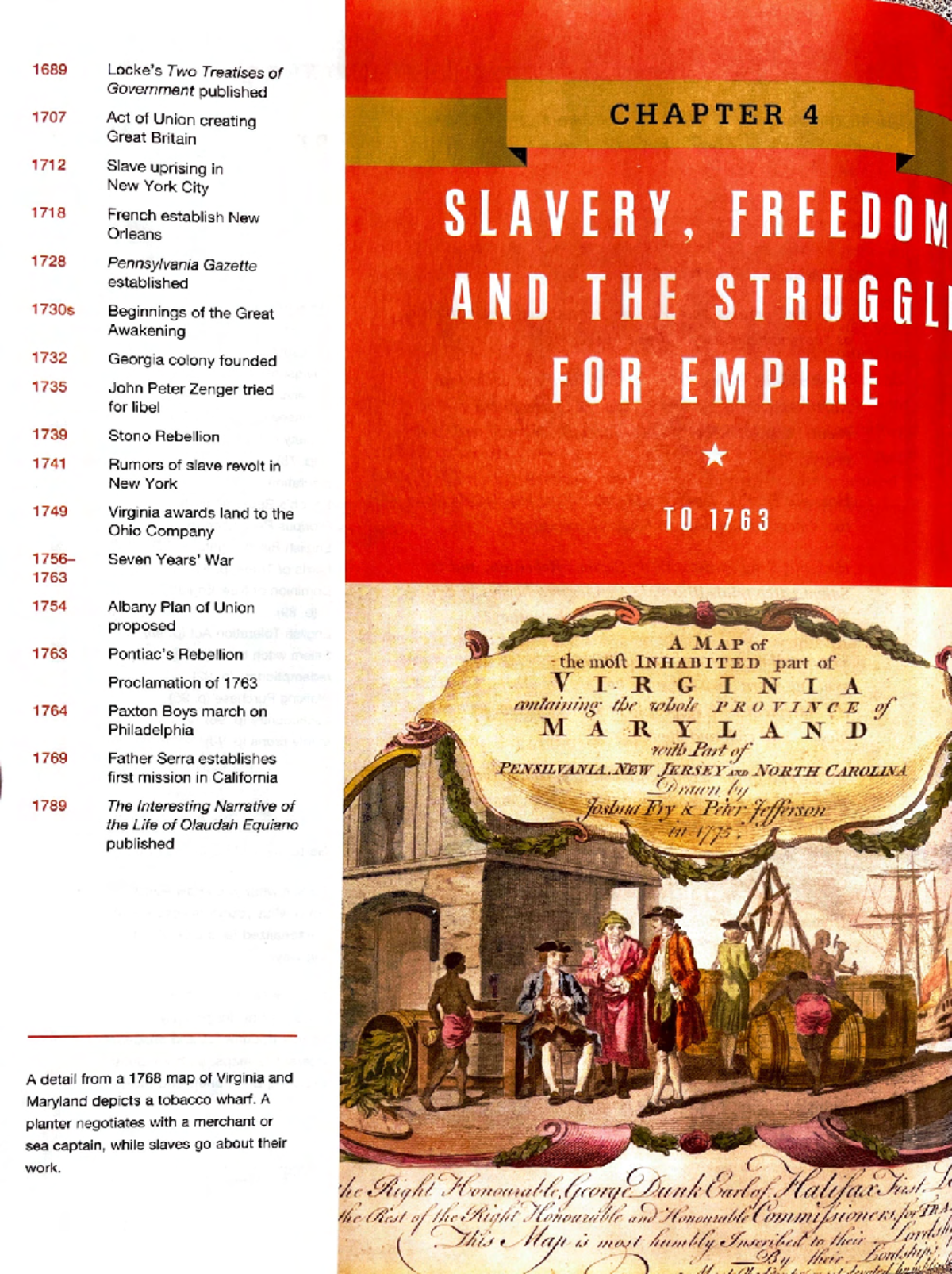 Chapter 4: Slavery, Freedom, and the Struggle for Empire (HIST 1689 ...
