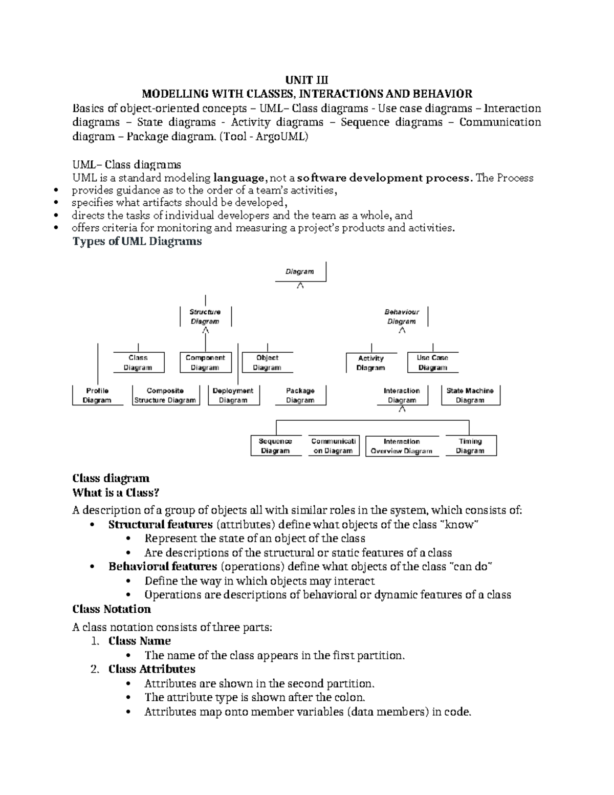 UNIT III - Object Oriented Software Engineering: UML Diagrams and ...