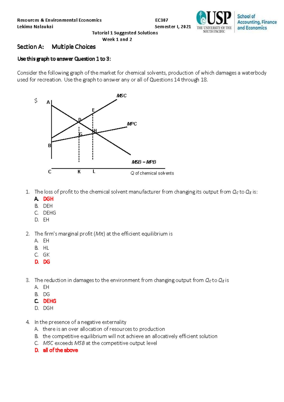 AF307 - Tutorial 4 - Public Finance - Tutorial 4 – Week 5 Chapter 5 ...