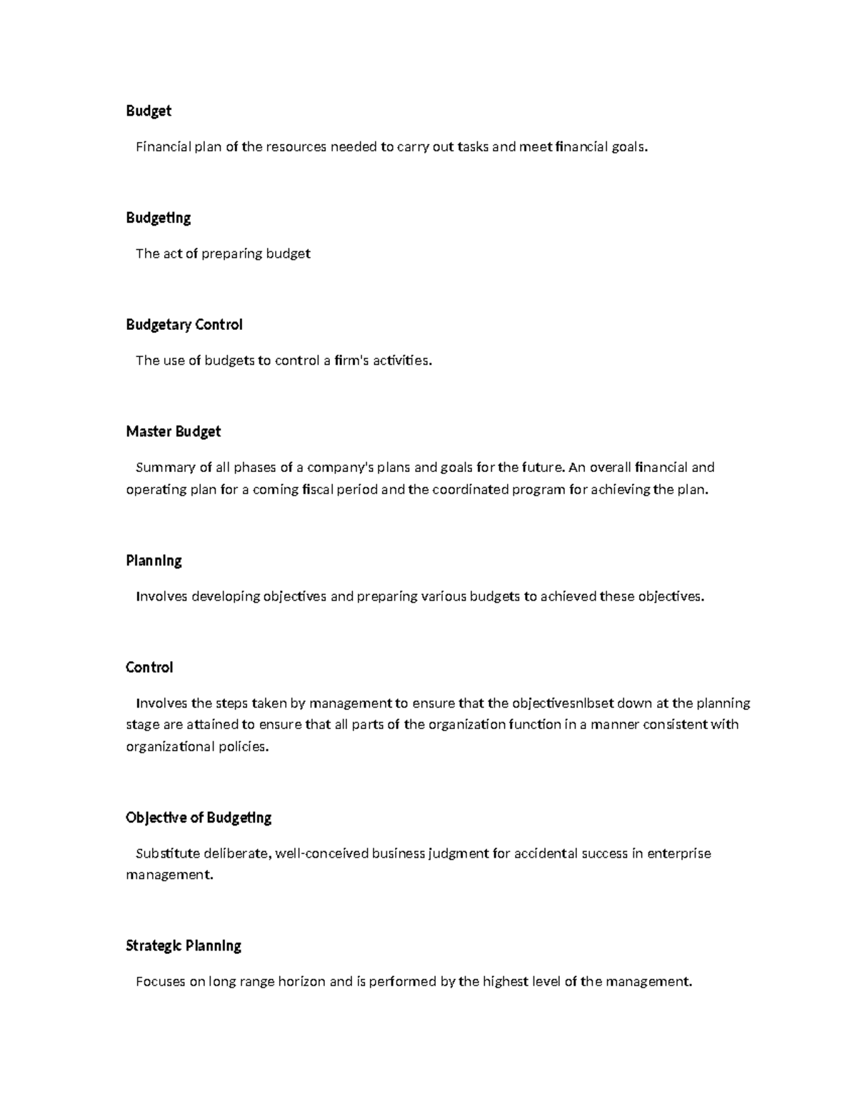 Master Budget Concepts and Key Terms for Better Financial Planning ...