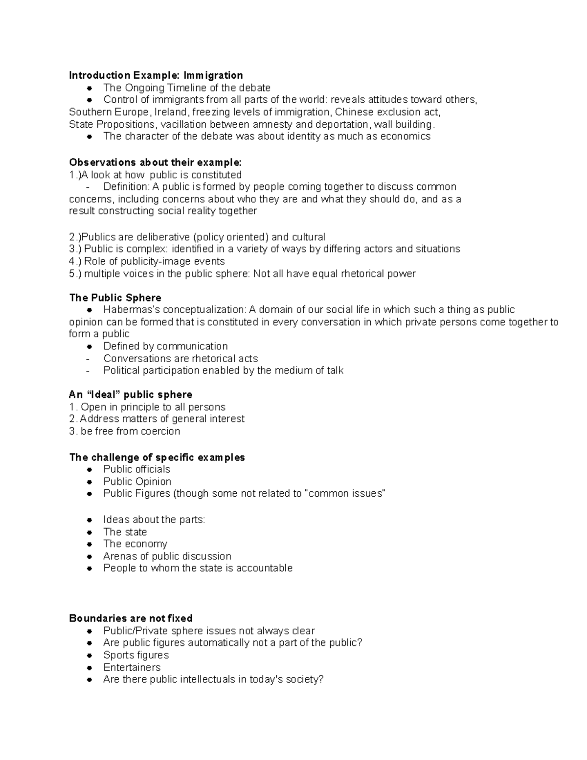 Ch. 10 Lecture Notes on the Public Sphere and Its Dynamics - Studocu