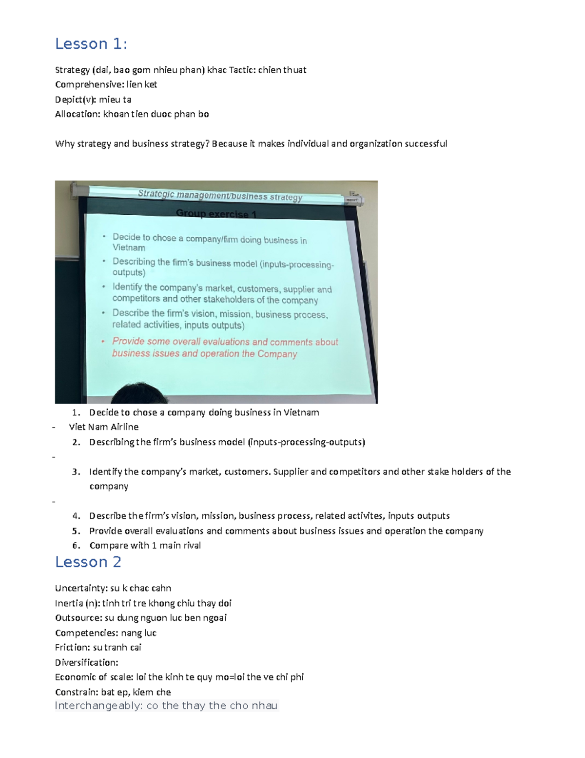 Strategic Management - Business Strategy Notes (SM-101) - Studocu