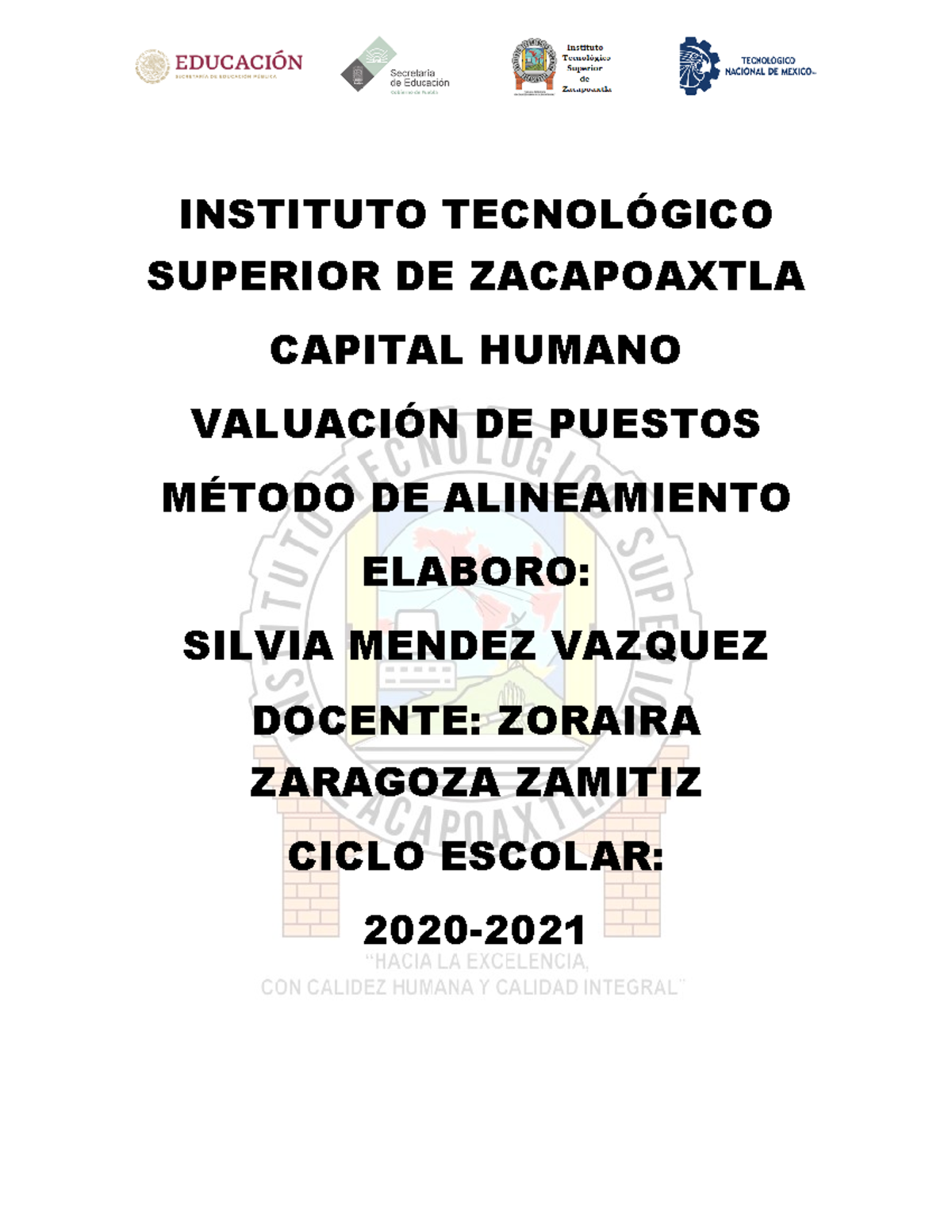 Método de Alineamiento para la Valuación de Puestos en Capital Humano - Document Preview