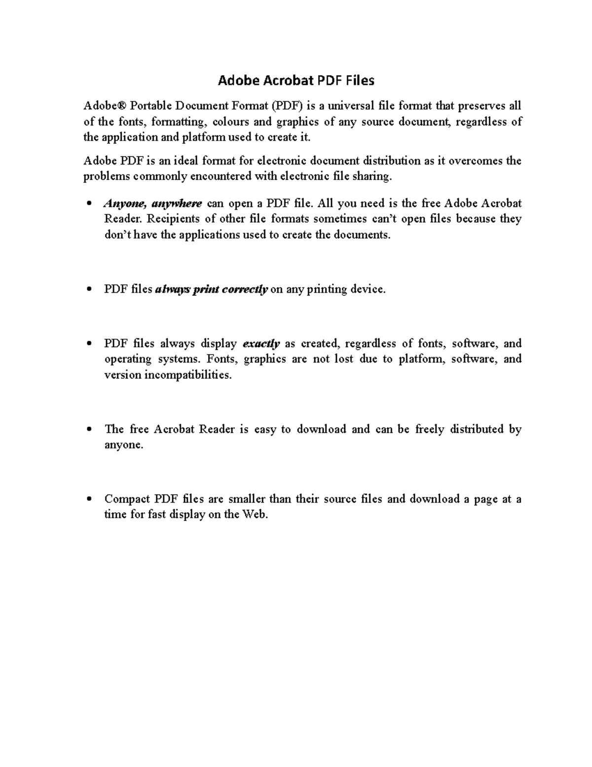 Adobe PDF Files Overview and Image-Based PDF Explanation - Studocu