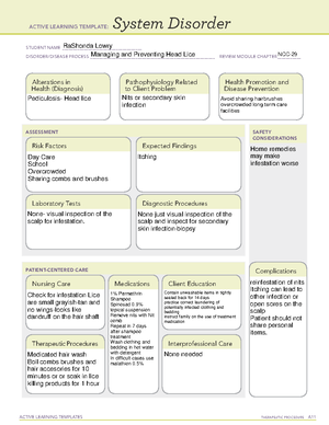 Antihypertensives ATI template ACTIVE LEARNING TEMPLATES Medication