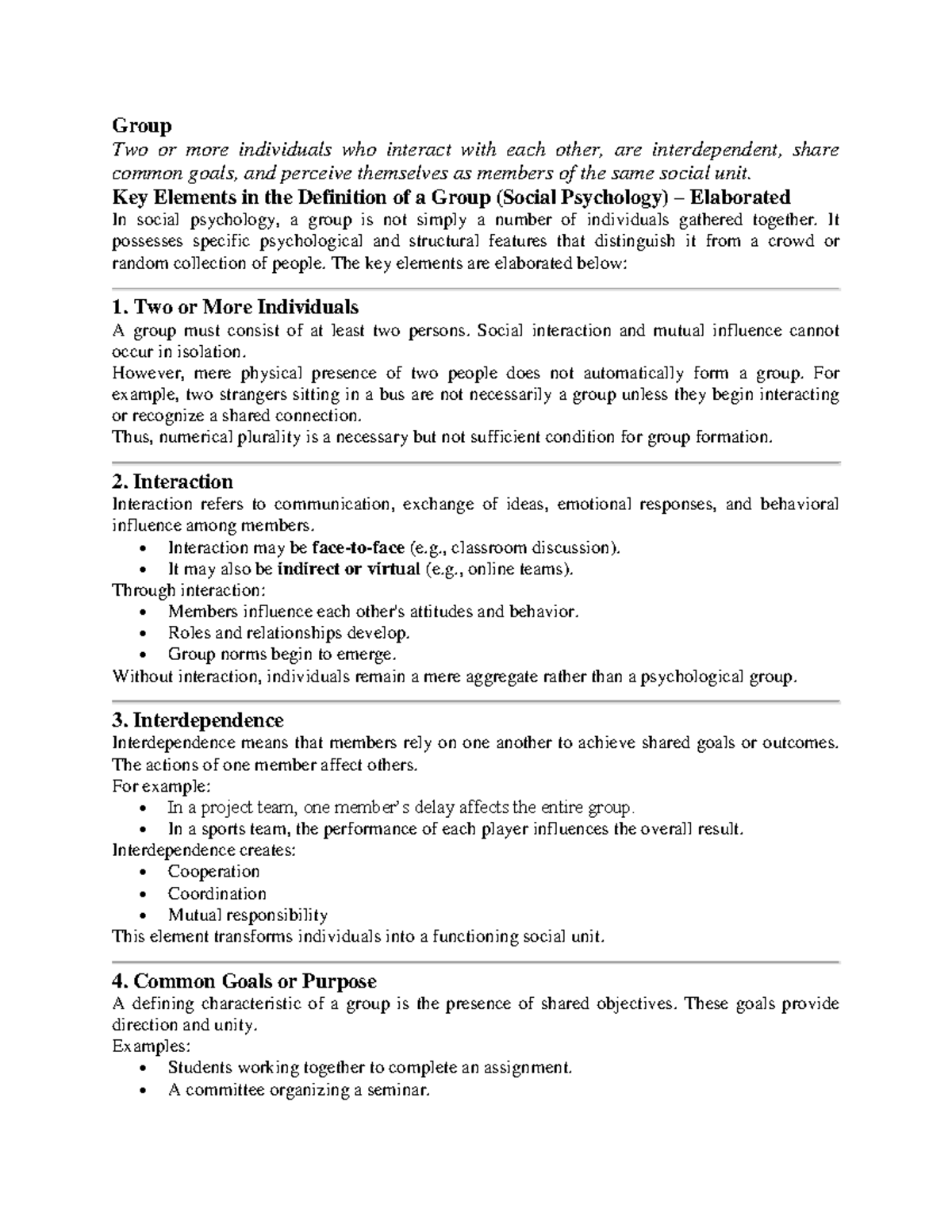Social Psychology: Understanding Group Dynamics and Characteristics ...